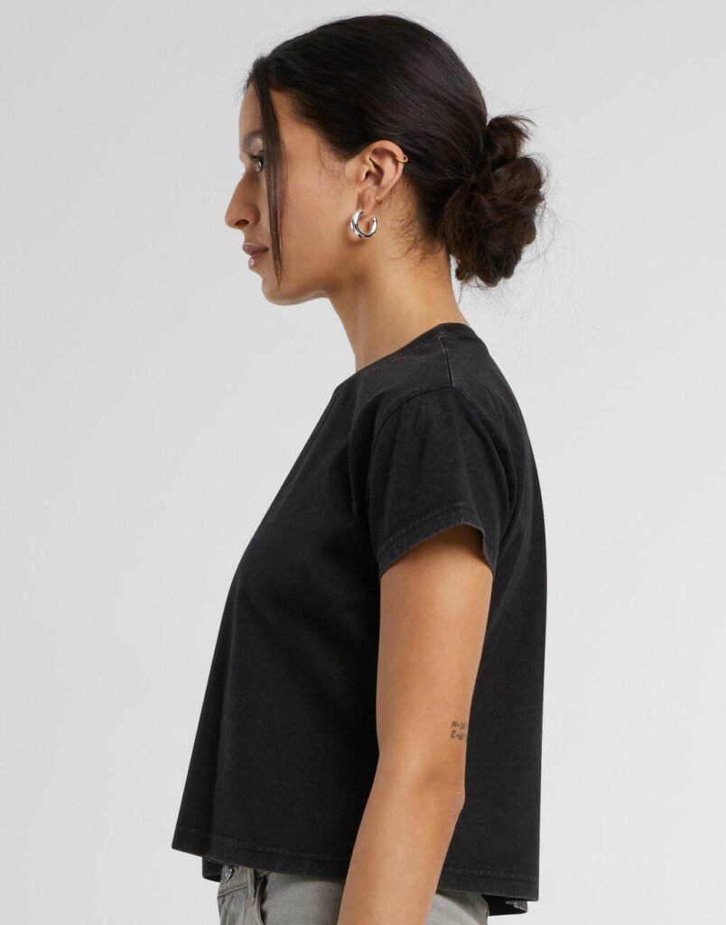T-shirt Build Your Brand Vintage Cropped noir
