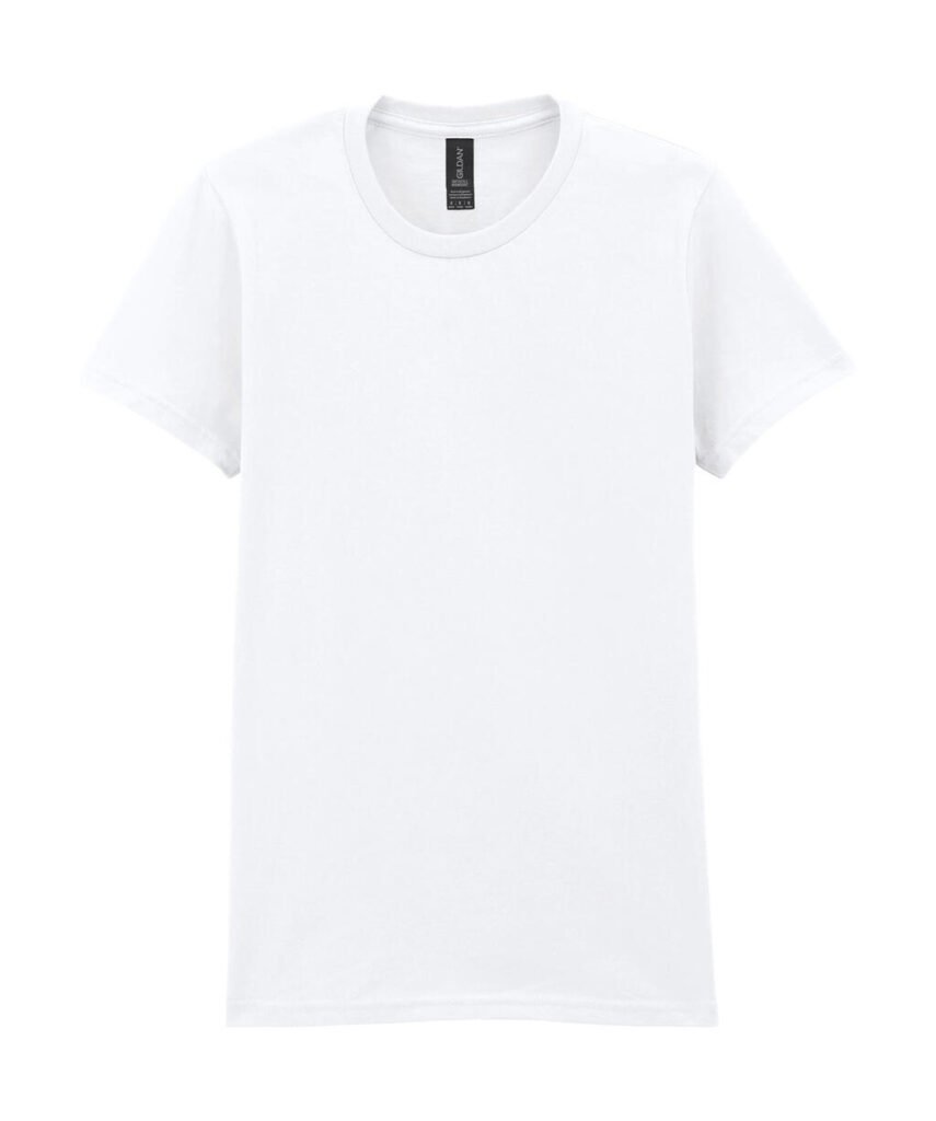 T-shirt Gildan Softstyle Midweight blanc