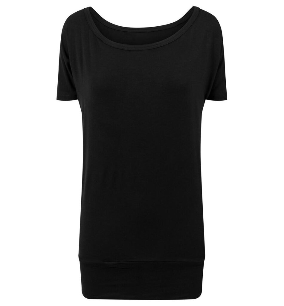 T-shirt Build Your Brand Viscose noir