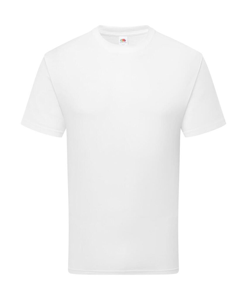 T-shirt Fruit of the Loom Pure Cotton T blanc