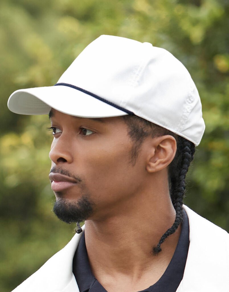 Beechfield Rope Detail Golf blanc / marine