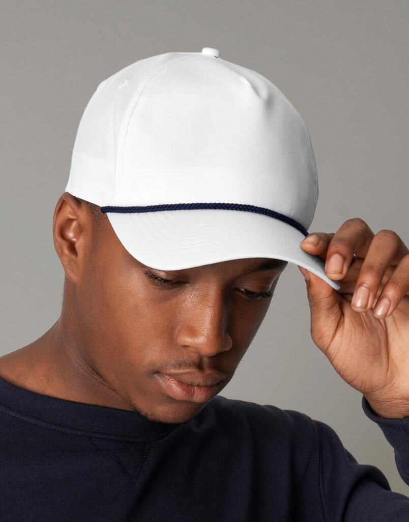 Beechfield Rope Detail Golf blanc / marine