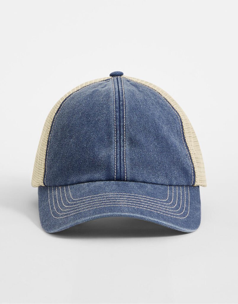 Beechfield 6 Panel Vintage Trucker denim vintage / pierre