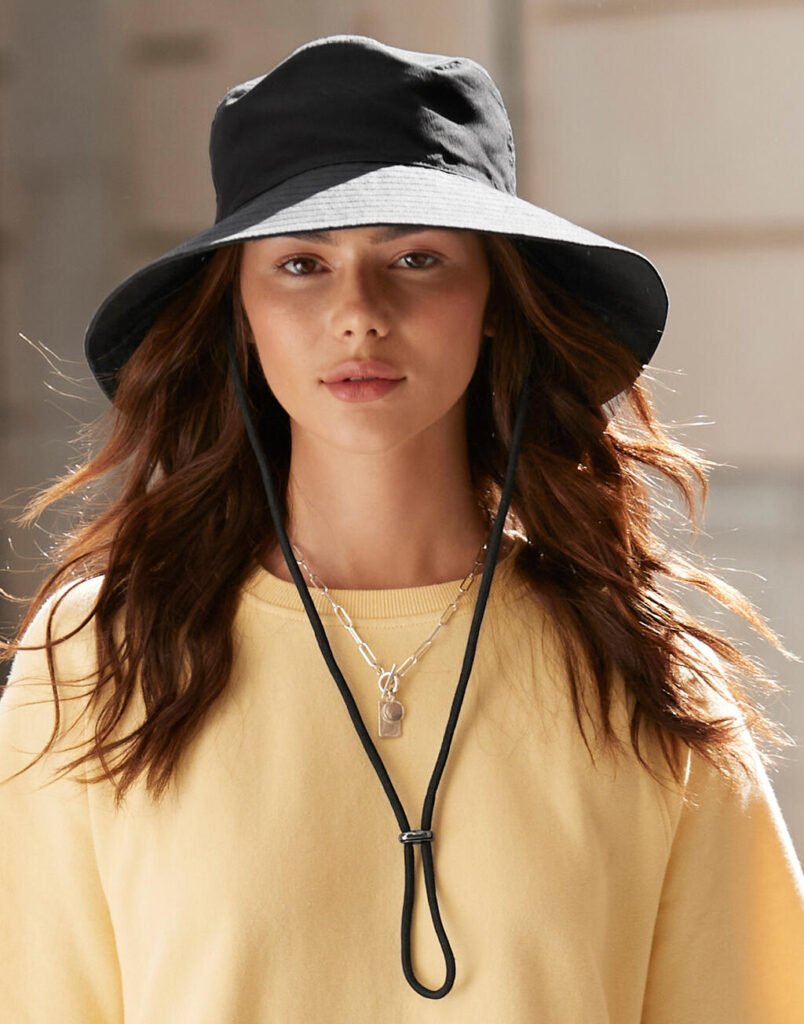 Chapeau Beechfield Wide Brim Sun Hat noir