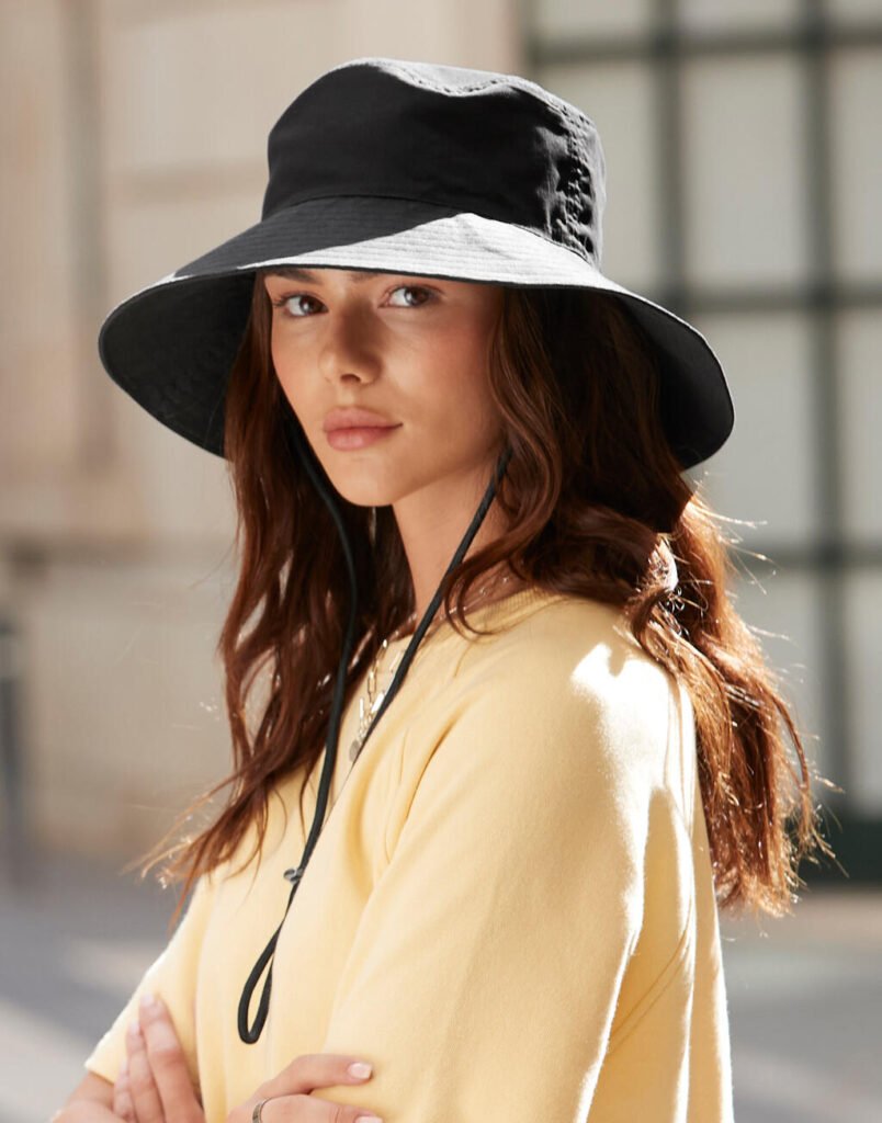 Chapeau Beechfield Wide Brim Sun Hat noir