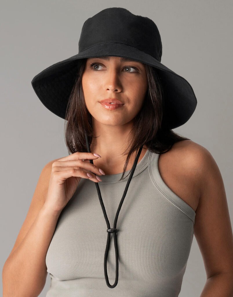 Chapeau Beechfield Wide Brim Sun Hat noir