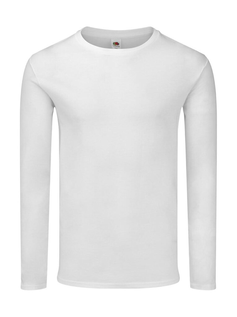 T-shirt manches longues Fruit of the Loom Iconic 150 Classic Long Sleeve T blanc