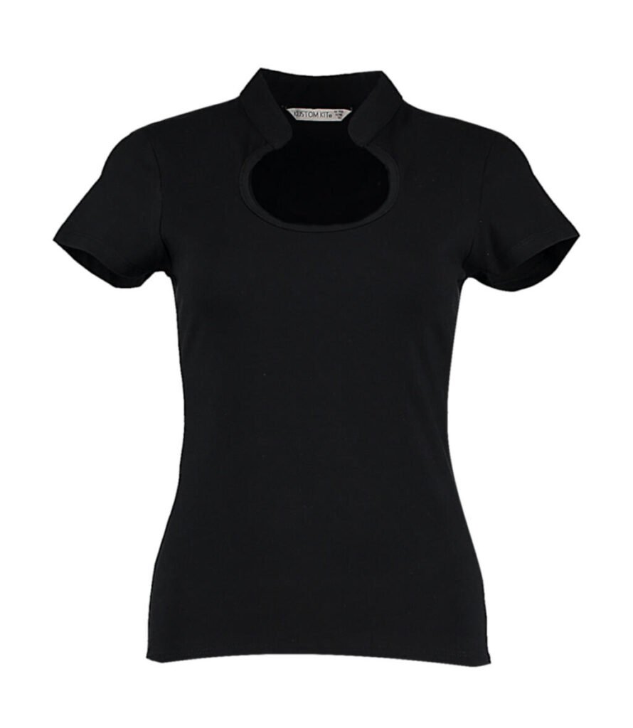 Chemise Kustom Kit Regular Fit Keyhole Neck Top noir