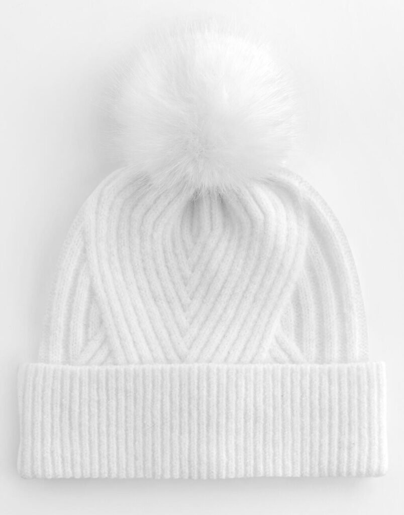 Bonnet Beechfield Snow Luxe blanc