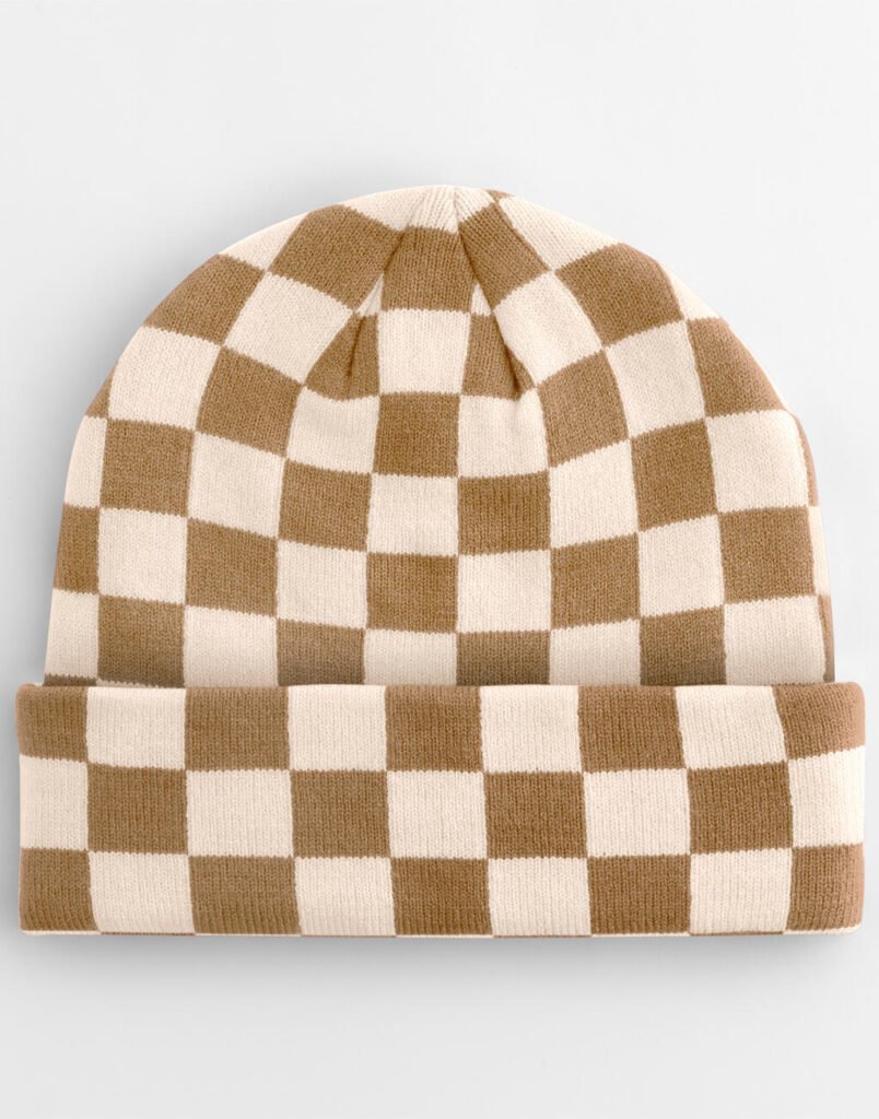 Bonnet Beechfield Checkerboard biscuit / almond