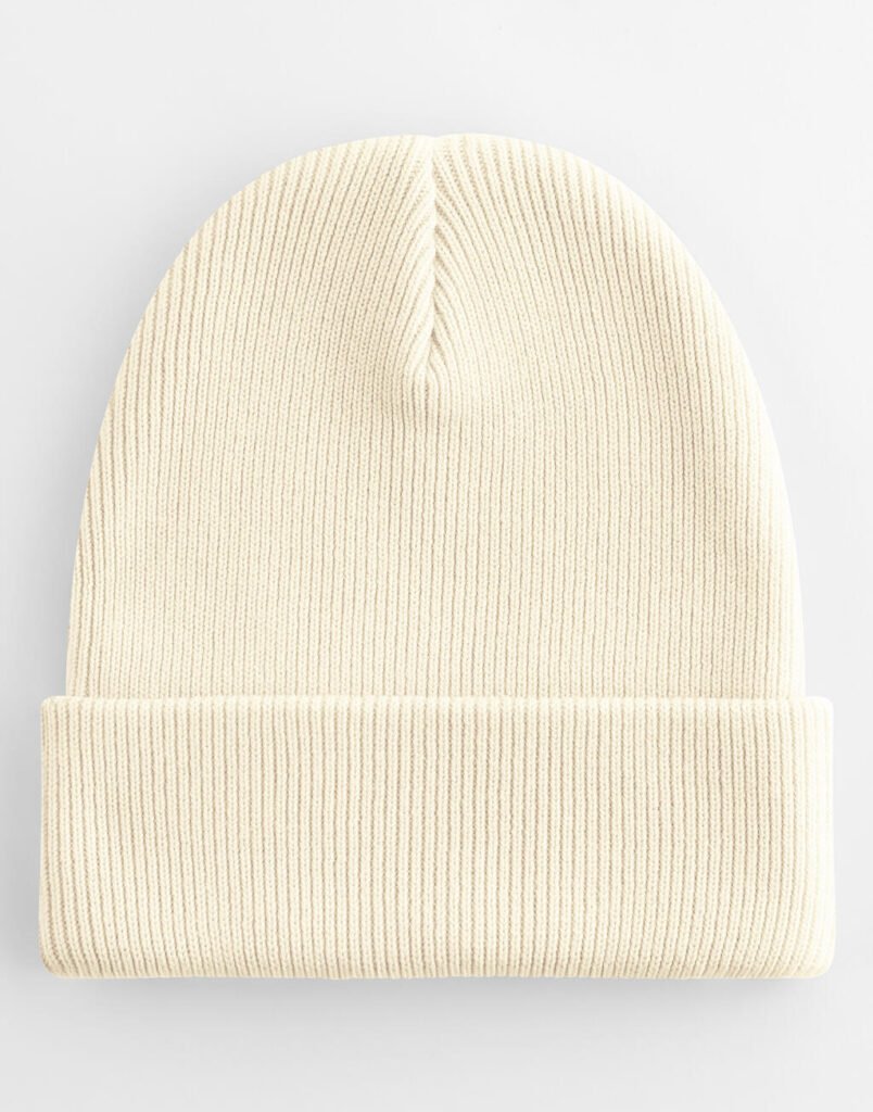 Beechfield Organic Cotton Original Cuffed blanc cassé