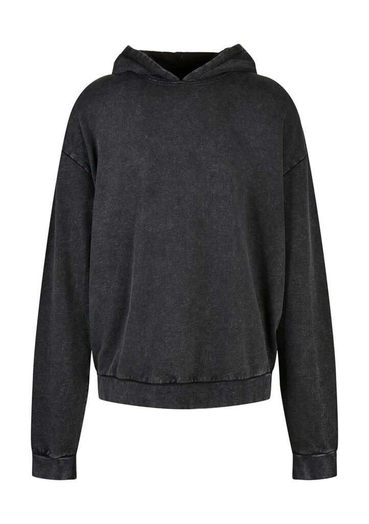 Sweat Build Your Brand Acid Washed Oversized Hoody noir