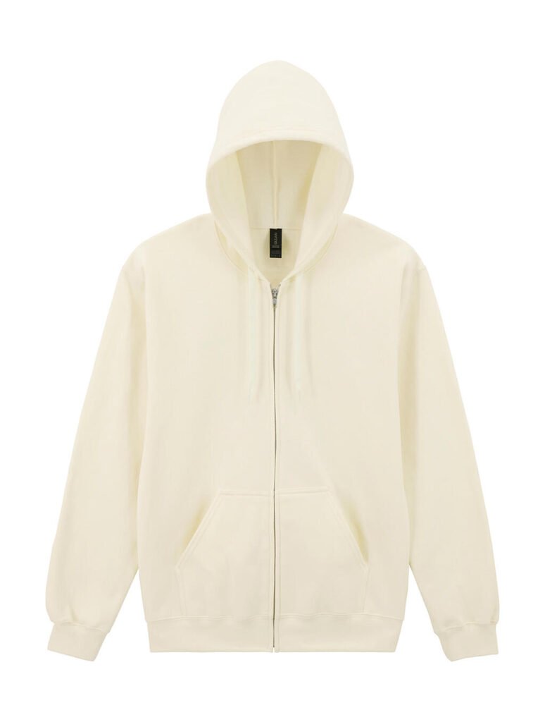 Sweat zippé Gildan Softstyle Midweight Full Zip blanc cassé