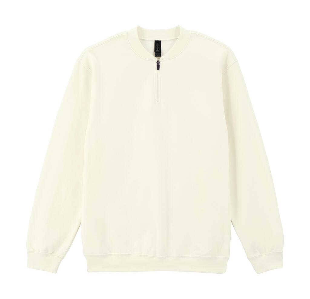 Sweat Gildan Softstyle Midweight Fleece 1 Zip blanc cassé