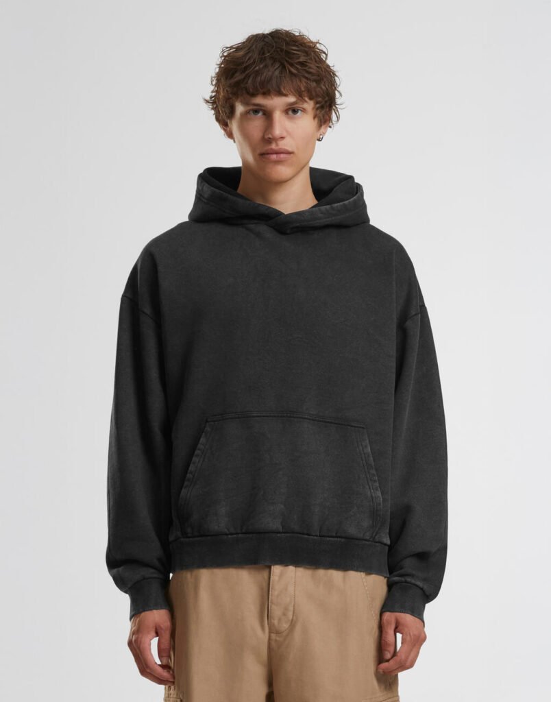 Sweat Build Your Brand Vintage Heavy Hoody noir