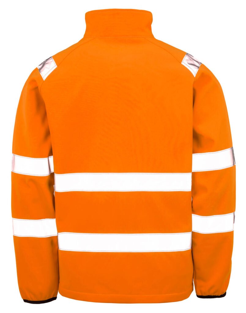 Vêtement haute visibilité Result Recycled Recycled Printable Safety Softshell orange fluo