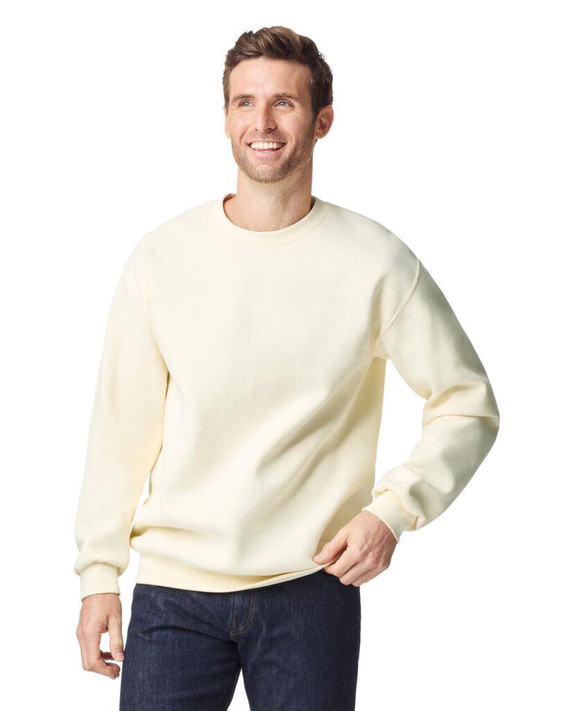 Sweat Gildan Hammer Maxweight Crewneck blanc cassé