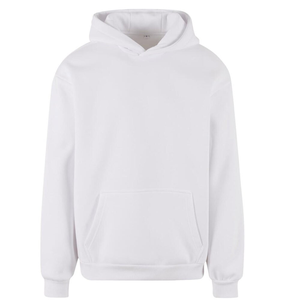 Sweat Build Your Brand Fluffy Hoody blanc