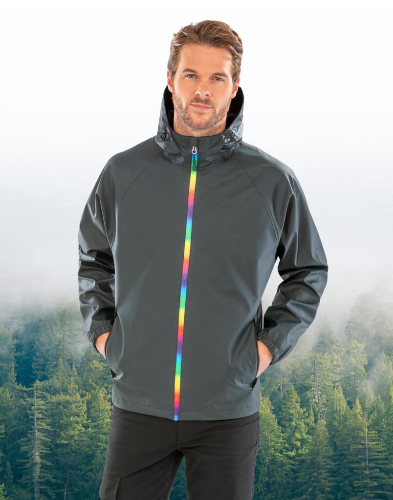 Veste imperméable Result Recycled Prism PU Waterproof Recycled Backing black olive