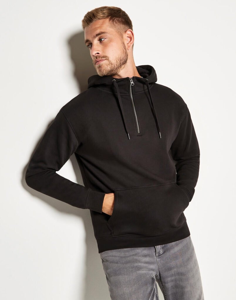 Sweat zippé Kustom Kit Regular Fit 1 Zip noir