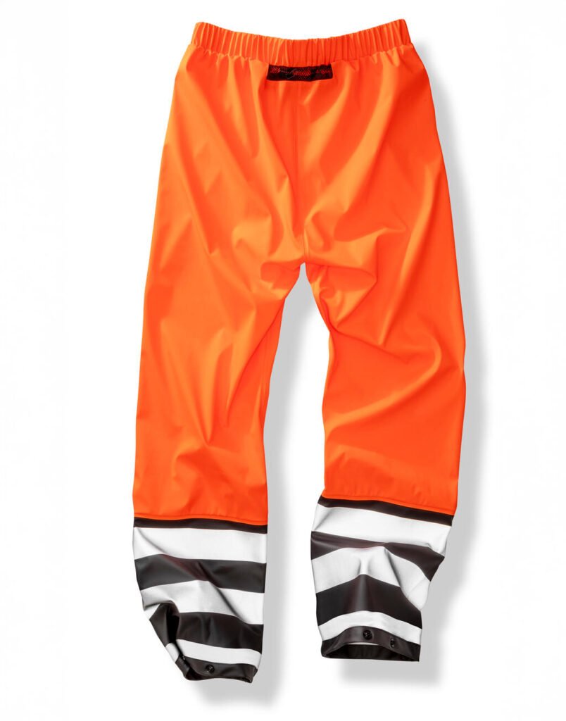 Vêtement haute visibilité Result Recycled Heavy Duty Prism Pu Safe Trouser orange fluo / noir