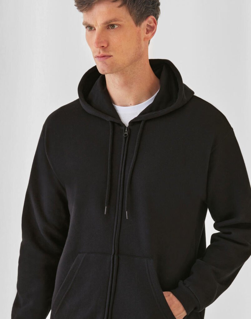 Sweat zippé B&C ID.205 50 Full Zip noir