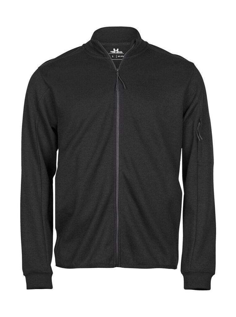 Sweat zippé Tee Jays Athletic Full Zip gris chiné
