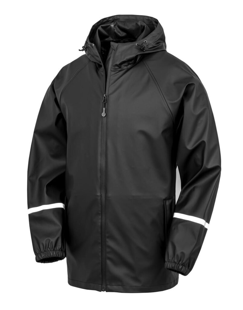 Sweat à capuche Result Recycled Prism Pu Waterproof noir