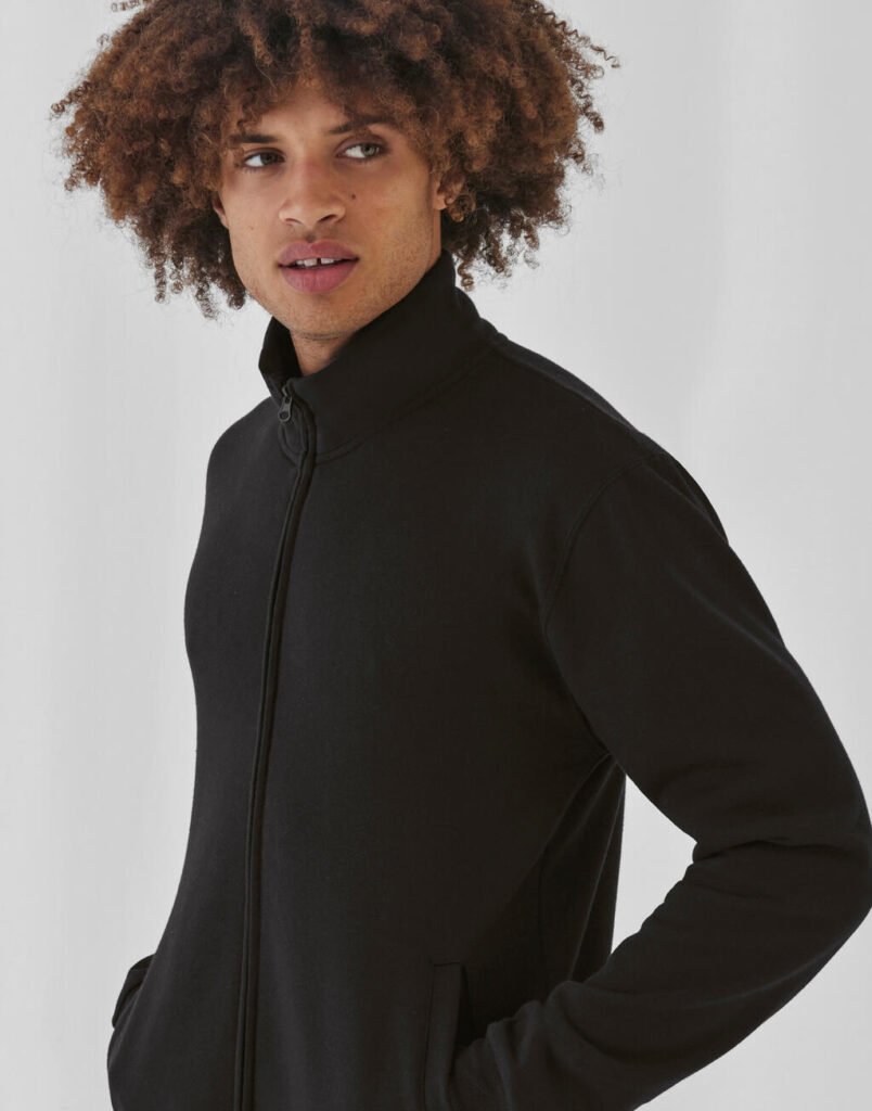 Sweat zippé B&C ID.206 50 Full Zip noir