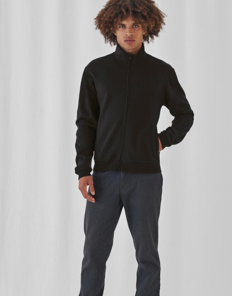 Sweat zippé B&C ID.206 50 Full Zip noir