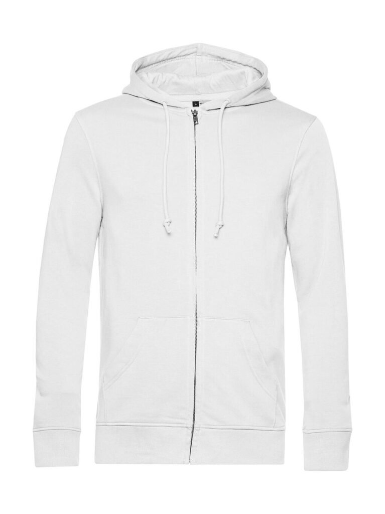Sweat zippé B&C Inspire Zipped Hood blanc