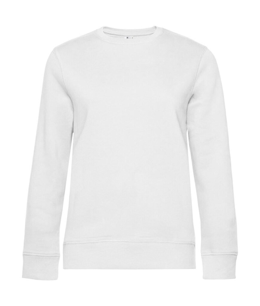 Sweat B&C QUEEN Crew Neck blanc