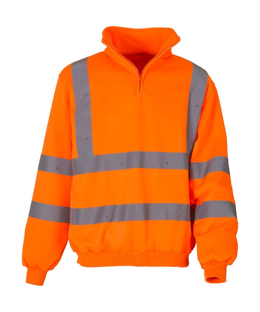 Vêtement haute visibilité Yoko Fluo 1 Zip orange fluo