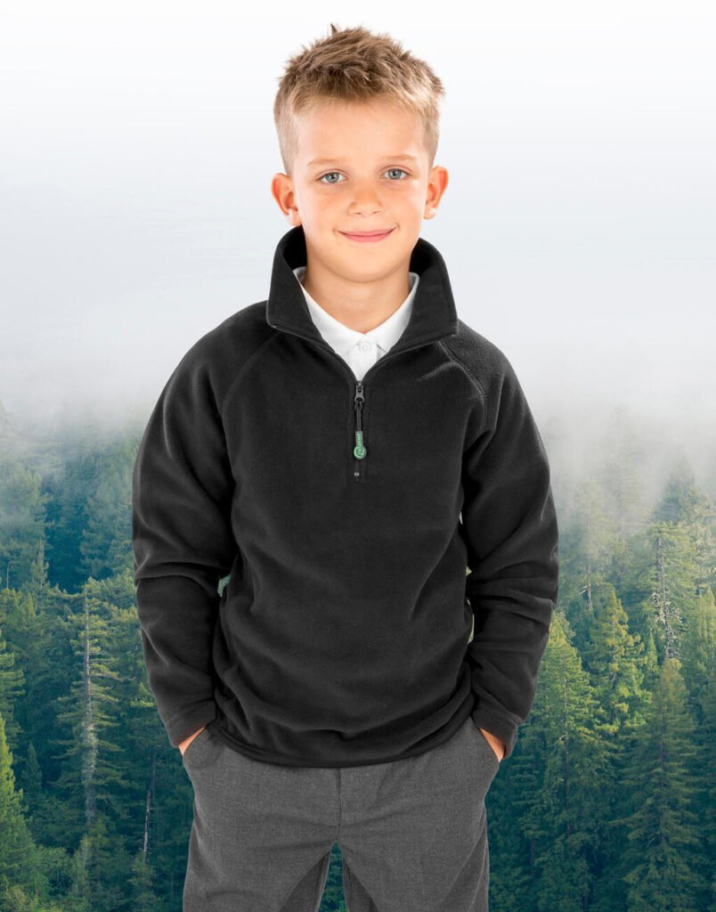 Polaire Result Recycled Junior Recycled Microfleece Top noir