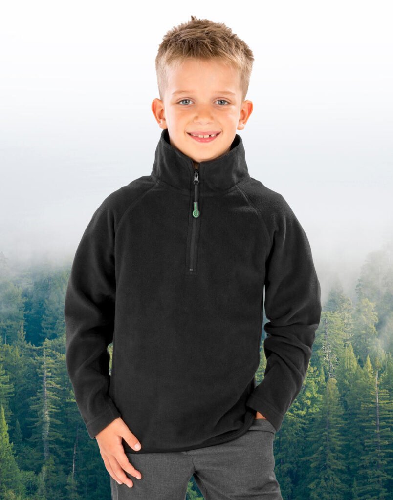 Polaire Result Recycled Junior Recycled Microfleece Top noir