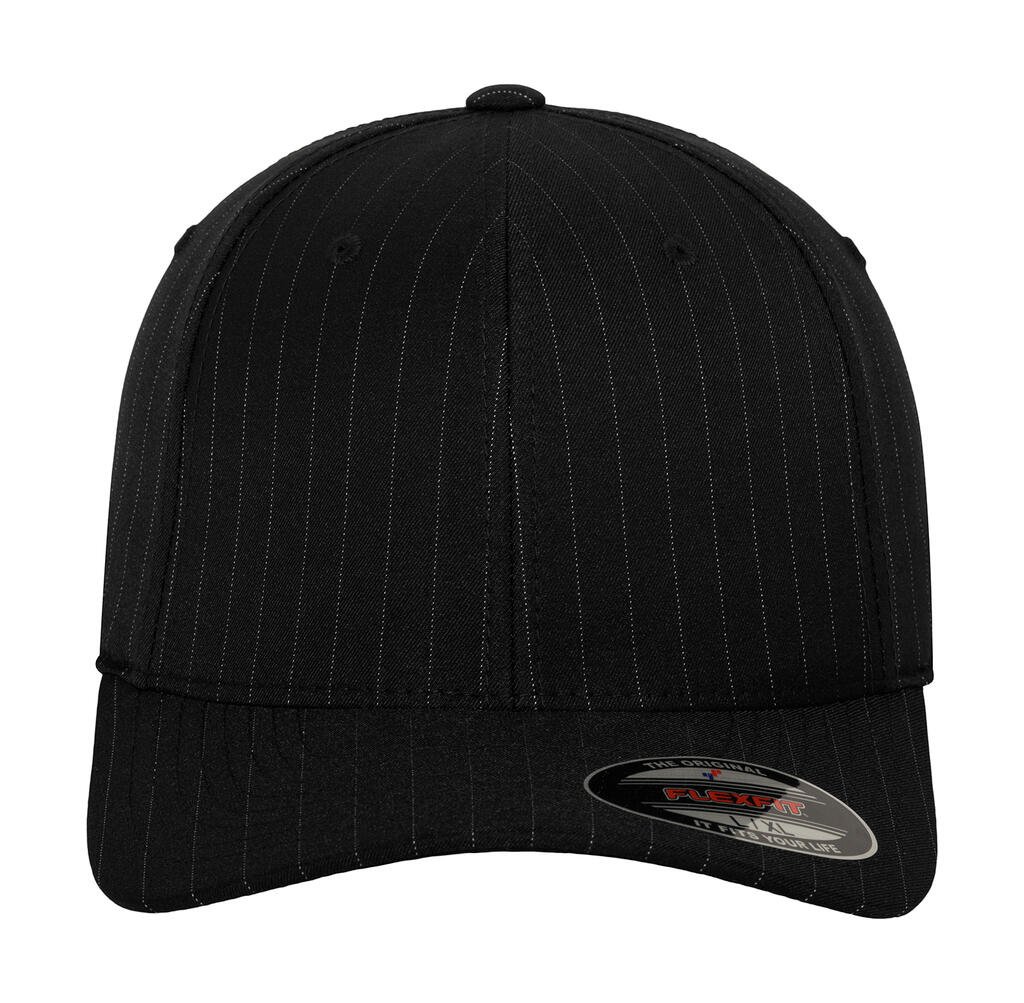 Casquette Flexfit Pinstripe noir / blanc
