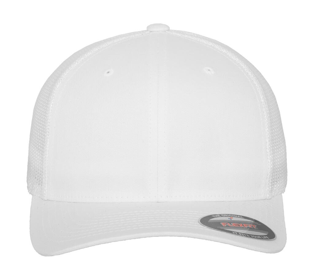 Casquette Flexfit Mesh Cotton Twill Trucker blanc