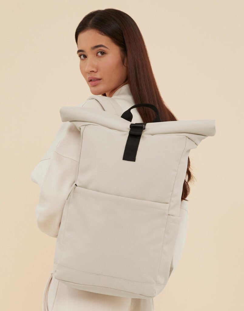 Sac à dos Bagbase Premium Recycled Roll Top Backpack natural stone