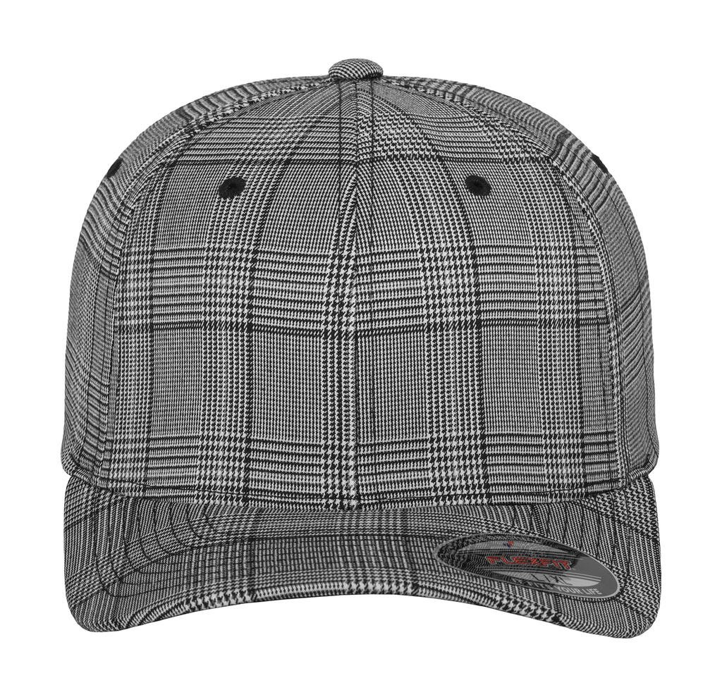 Casquette Flexfit Glen Check noir / blanc