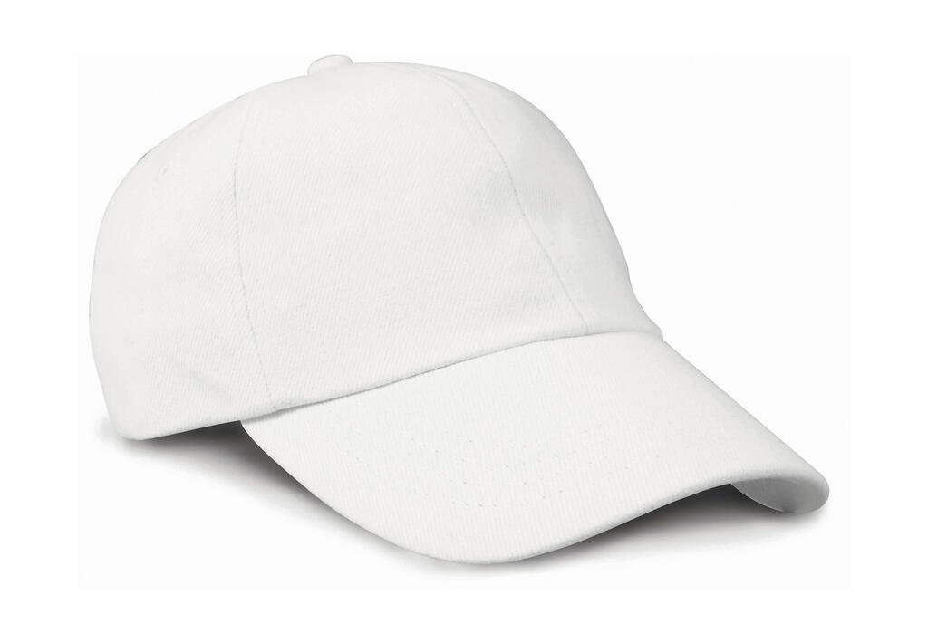 Casquette Result Headwear Flat Brushed-Cotton-Cap blanc