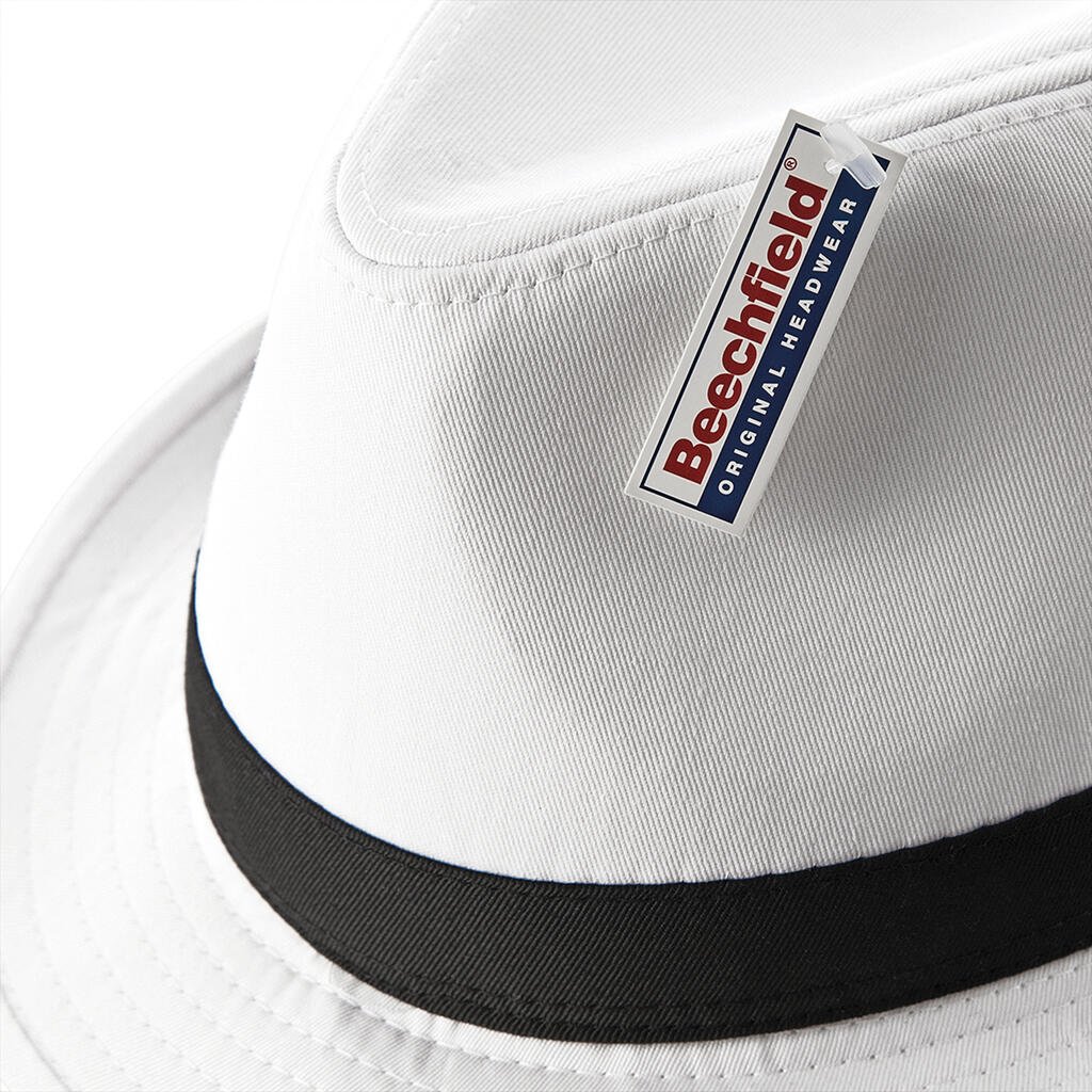 Casquette Beechfield Fedora blanc / noir