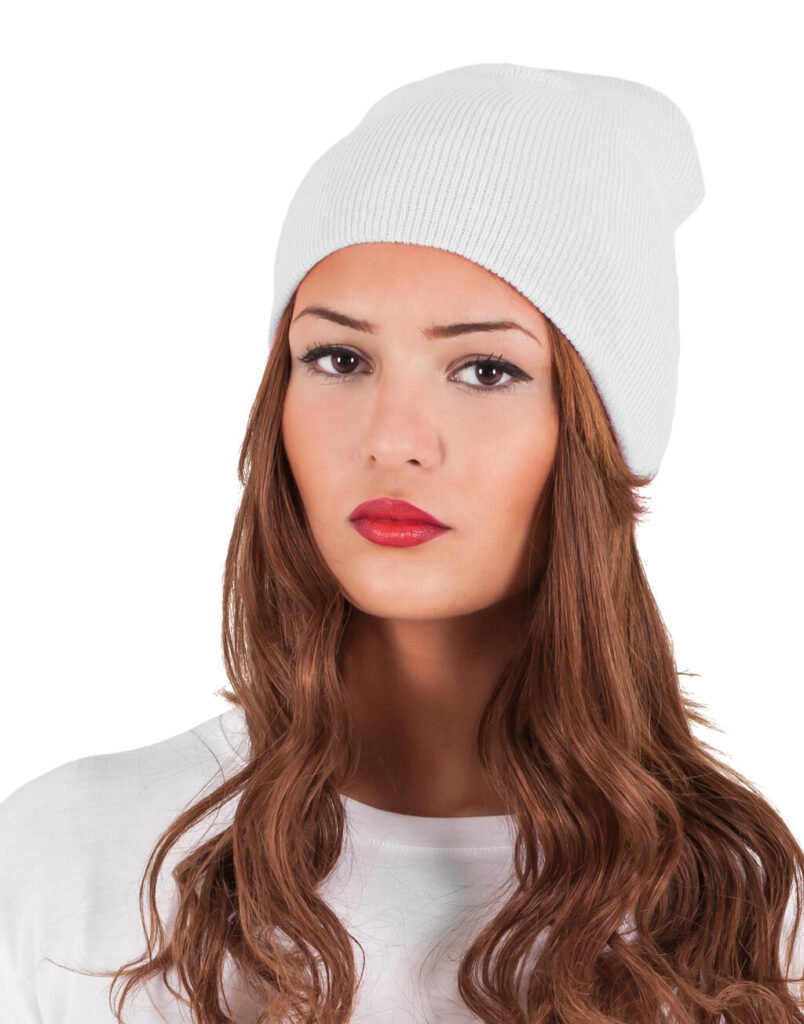 Bonnet Flexfit Knit blanc