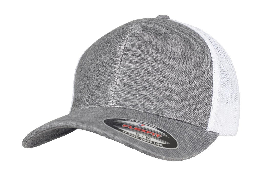 Casquette Flexfit Retro Trucker Melange gris chiné / blanc