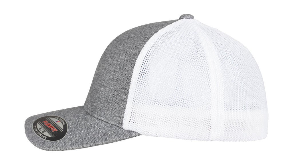 Casquette Flexfit Retro Trucker Melange gris chiné / blanc