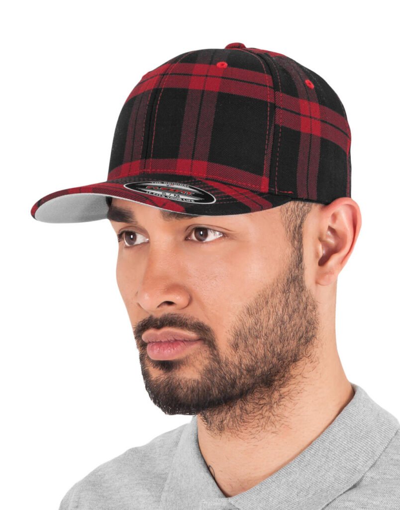 Flexfit Tartan Plaid noir / rouge