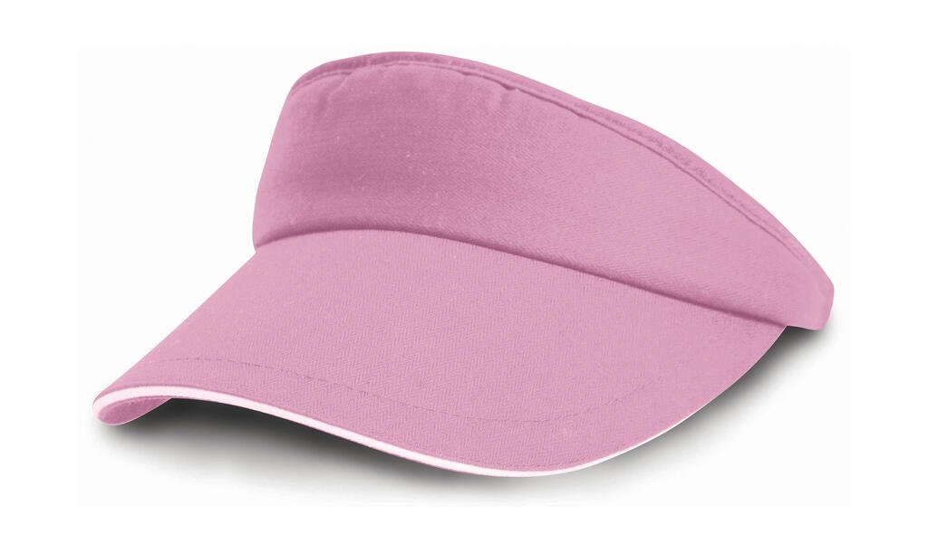 Casquette Result Headwear Sport Visor rose / blanc