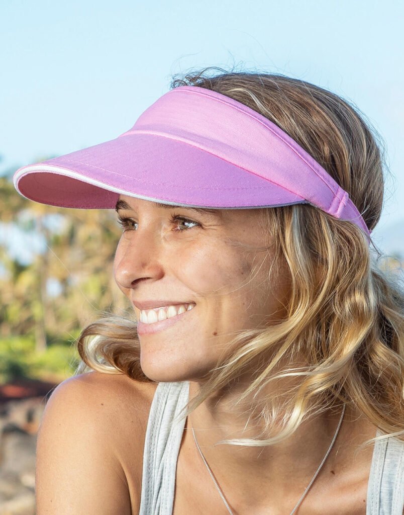 Casquette Result Headwear Sport Visor rose / blanc