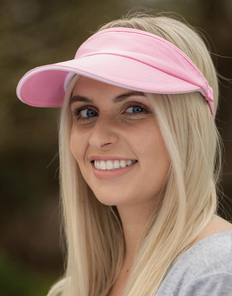 Casquette Result Headwear Sport Visor rose / blanc