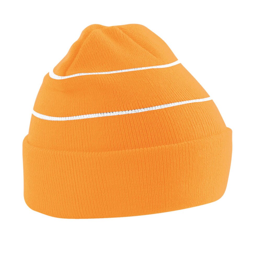 Pull Beechfield Enhanced-Viz Knitted Hat orange fluo