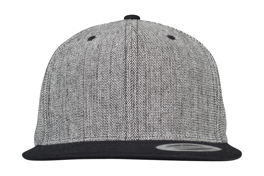 Casquette Flexfit Melange Solid Snapback noir chiné / noir